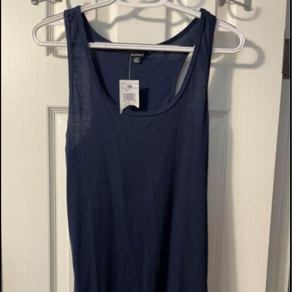 Ambiance Navy Blue Ribbed Racerback Tank Top. New With Tags 1X